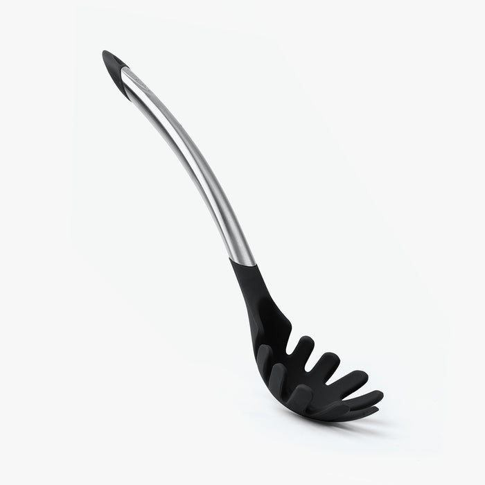 CUISIPRO Elegance - Spaghetti-Heber aus satiniertem Edelstahl, schwarz, 31 cm