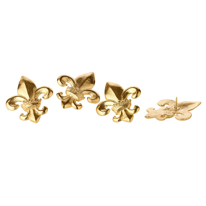 EDZARD Kerzenpin Lilie Gold 4er Satz H 6,5 cm