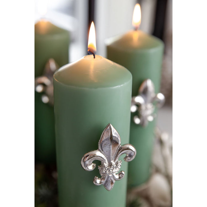 EDZARD Kerzenpin Lilie 4er Satz H 6,5 cm