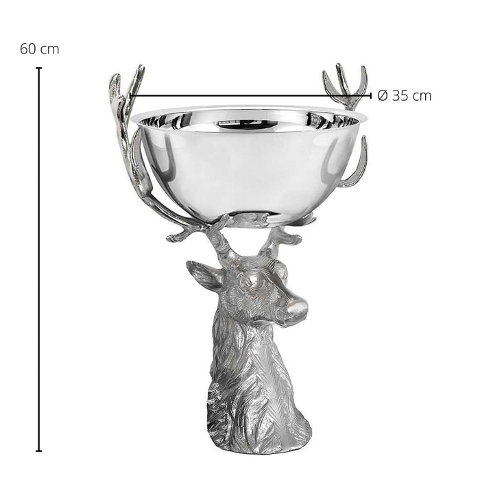 EDZARD Hirschkopf mit Schale Richard H 45 cm