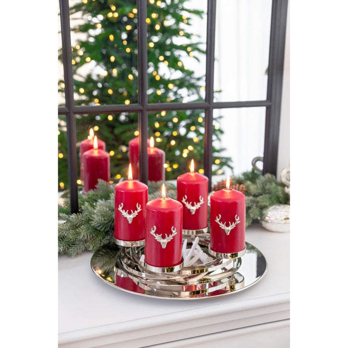 EDZARD Kerzenpin Elch Mo 3er Satz 4,5 cm