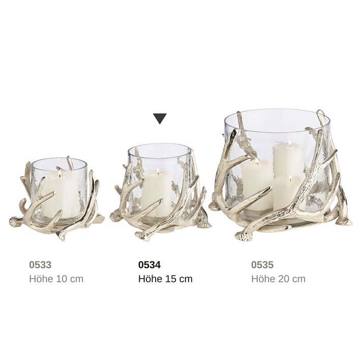 EDZARD Windlicht Kingston H 15 cm