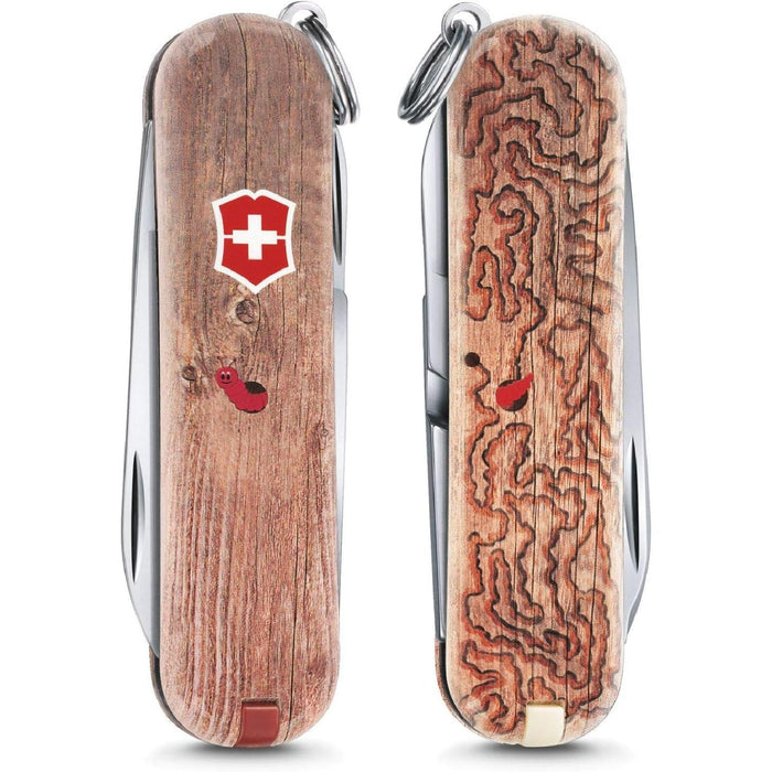 Victorinox Erwachsene Taschenmesser Classic, 58mm, Woodworm, Angabe, One Size