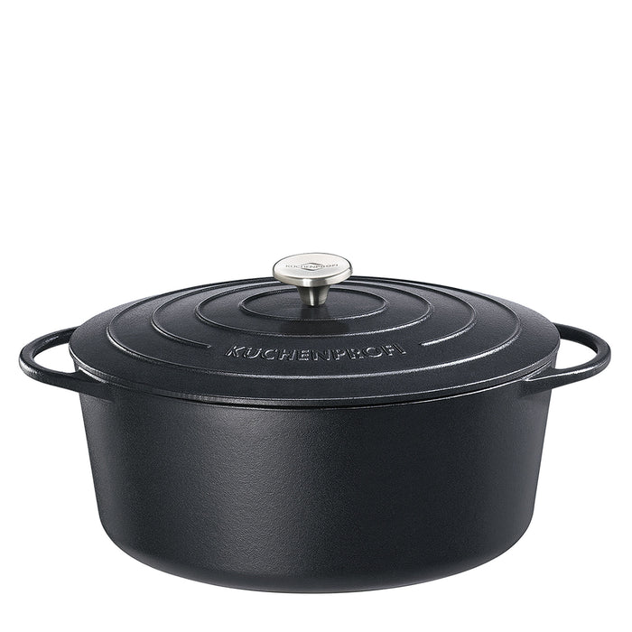 Küchenprofi Bratentopf oval, 31 cm classic black