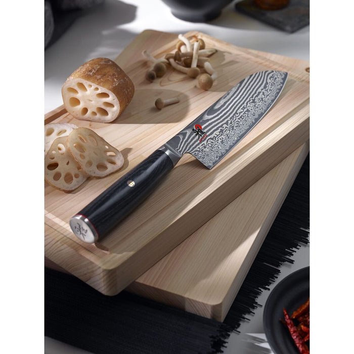 MIYABI Santokumesser, 18 cm | Schwarz