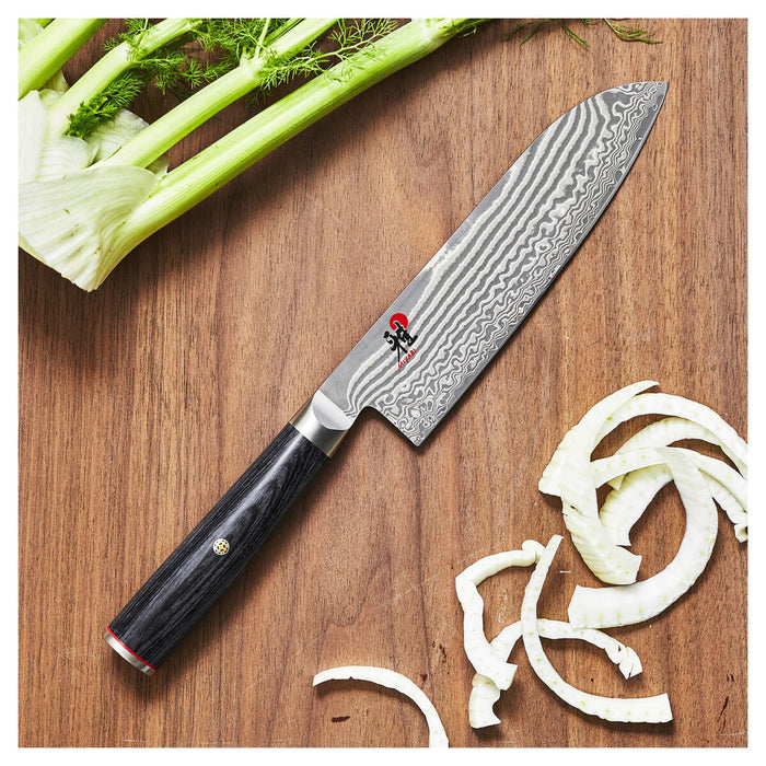 MIYABI Santokumesser, 18 cm | Schwarz