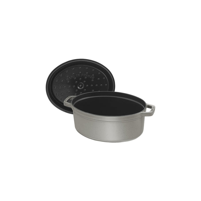 STAUB Cocotte, 37 cm | Graphit-Grau | oval | Gusseisen