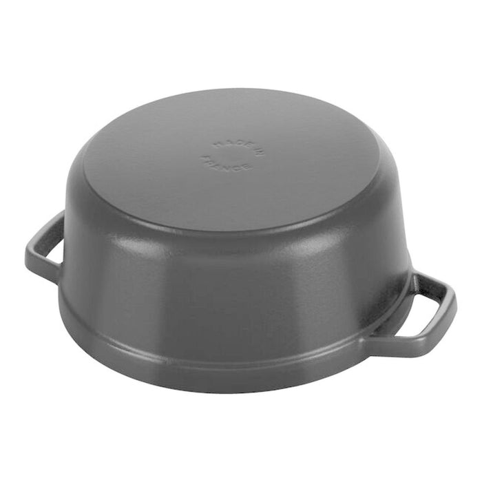 STAUB Cocotte, 22 cm | Schwarz | rund | Gusseisen