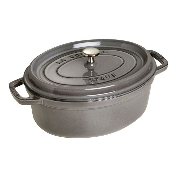 STAUB Cocotte, 37 cm | Graphit-Grau | oval | Gusseisen