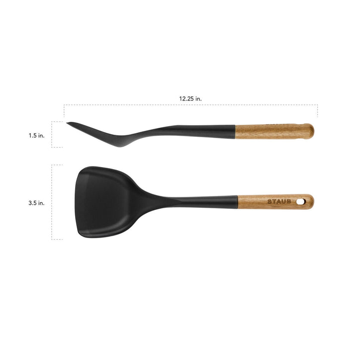 STAUB Wokwender, 31 cm | Schwarz | Silikon