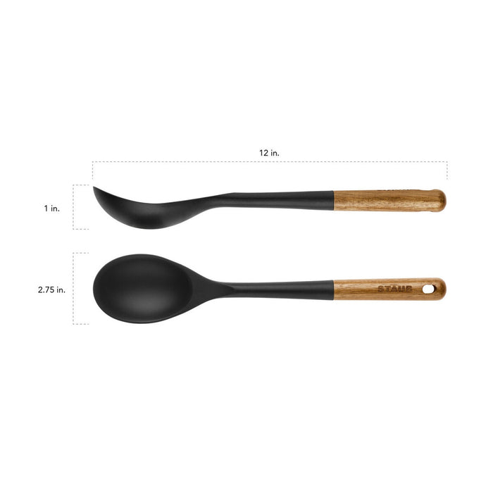 STAUB Servierlöffel, 31 cm | Schwarz | Silikon