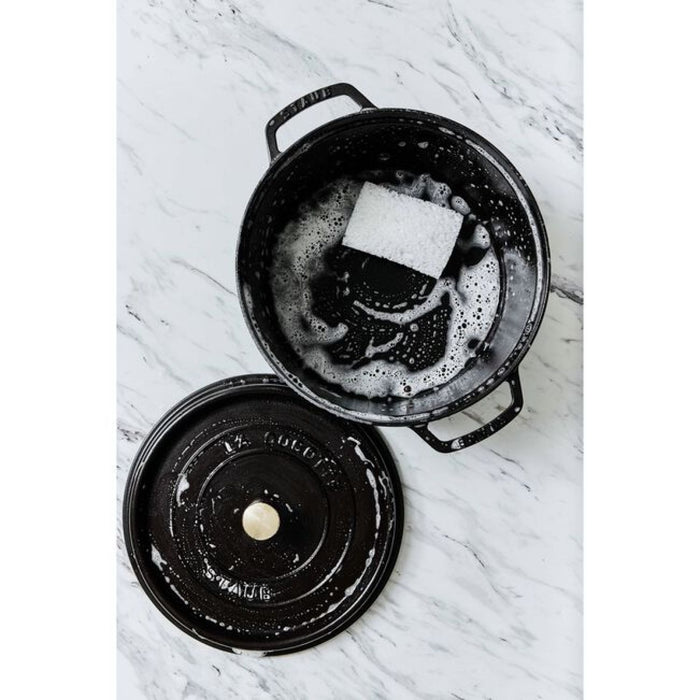 STAUB Cocotte, 22 cm | Schwarz | rund | Gusseisen