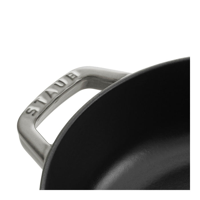 STAUB Bräter mit Chistera Drop-Structure, 28 cm | Graphit-Grau | rund | Gusseisen