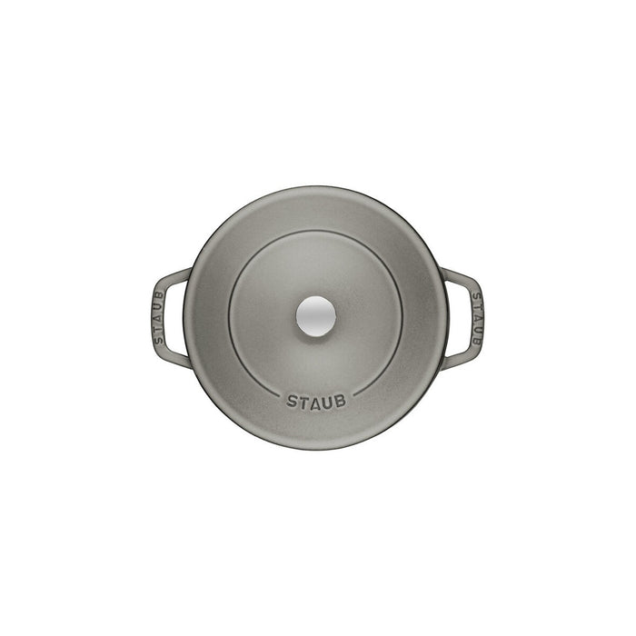STAUB Bräter mit Chistera Drop-Structure, 28 cm | Graphit-Grau | rund | Gusseisen