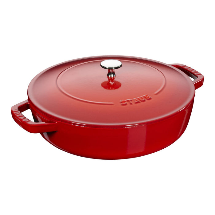 STAUB Bräter mit Chistera Drop-Structure, 28 cm | Graphit-Grau | rund | Gusseisen