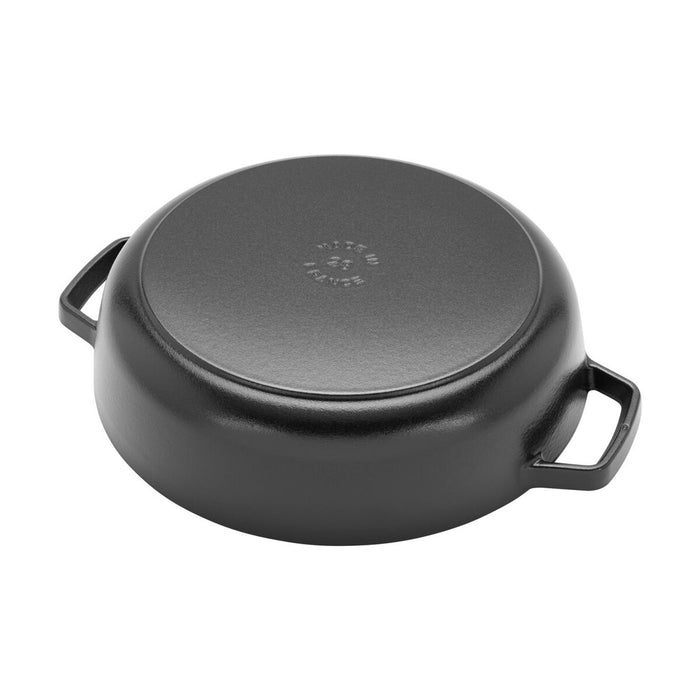 STAUB Bräter mit Chistera Drop-Structure, 28 cm | Schwarz | rund | Gusseisen