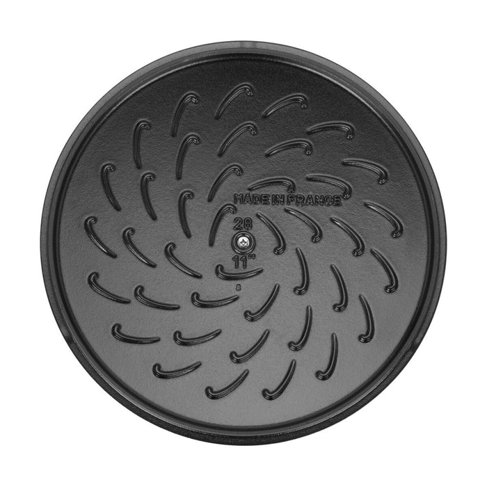 STAUB Bräter mit Chistera Drop-Structure, 28 cm | Schwarz | rund | Gusseisen