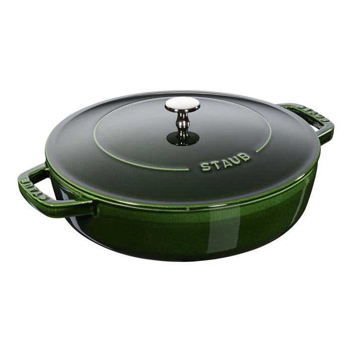 STAUB Bräter mit Chistera Drop-Structure, 24 cm | Graphit-Grau | rund | Gusseisen