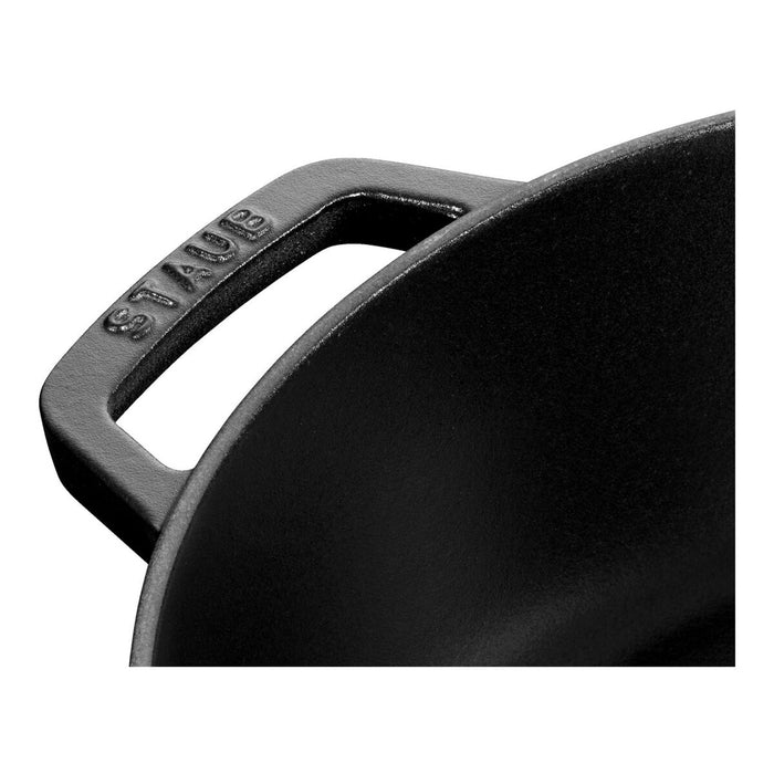 STAUB Bräter mit Chistera Drop-Structure, 24 cm | Schwarz | rund | Gusseisen