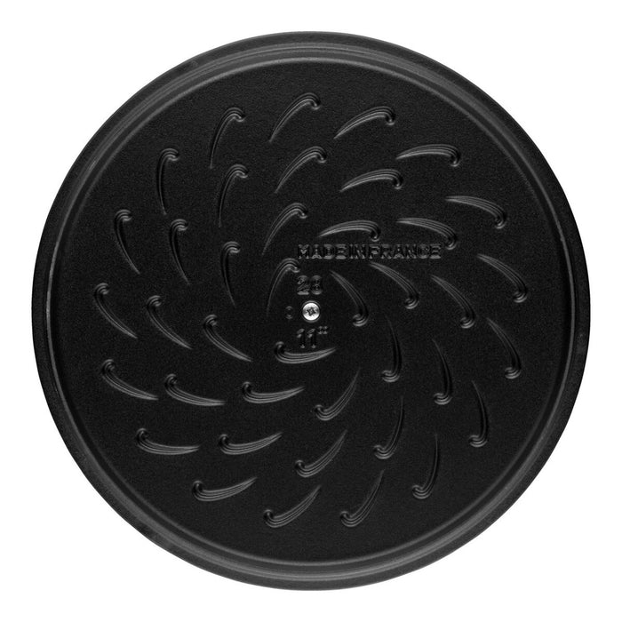 STAUB Bräter mit Chistera Drop-Structure, 24 cm | Graphit-Grau | rund | Gusseisen