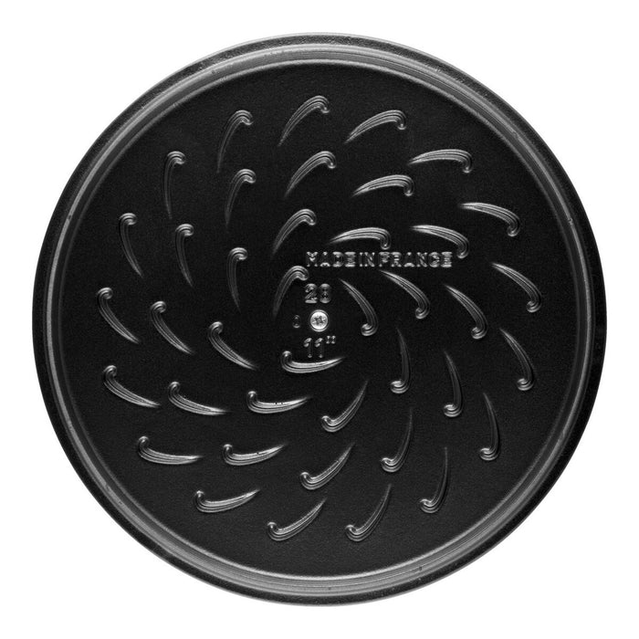 STAUB Bräter mit Chistera Drop-Structure , 28 cm | Kirsch-Rot | rund | Gusseisen