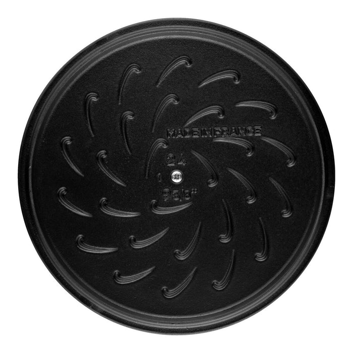 STAUB Bräter mit Chistera Drop-Structure, 28 cm | Graphit-Grau | rund | Gusseisen