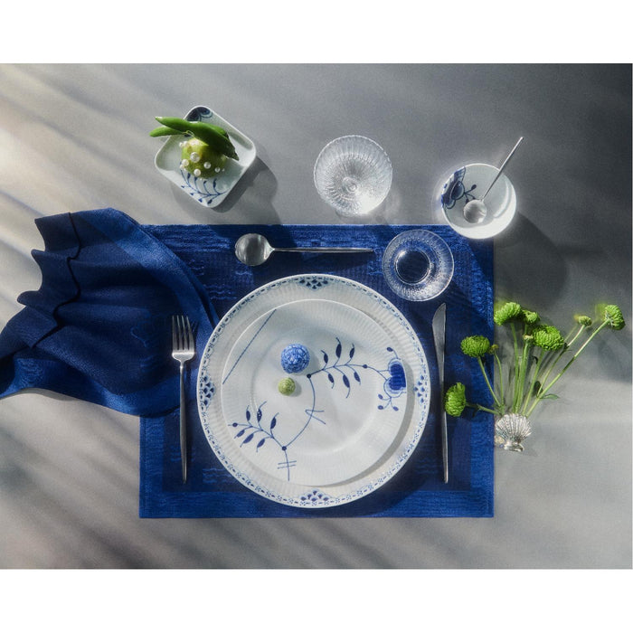 Royal Copenhagen Mega Blau Gerippt Teller, Dekoration 9, Limited Edition, 22 cm