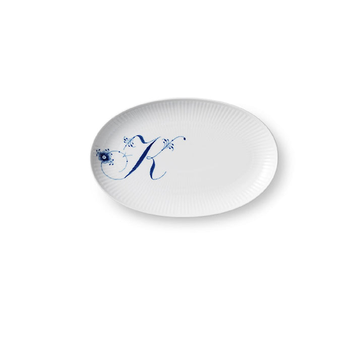 Royal Copenhagen Alphabet-Kollektion Oval Asiette, K, 23,5 cm