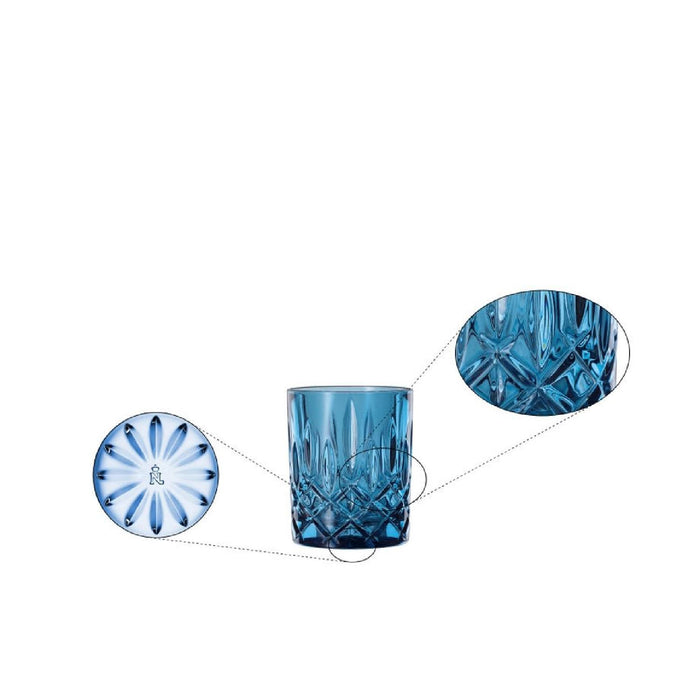 Nachtmann Noblesse Whiskyglas, Whiskybecher vintage blue, 2er-Set