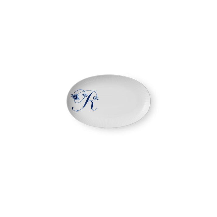 Royal Copenhagen Alphabet-Kollektion Oval Asiette, R, 23,5 cm