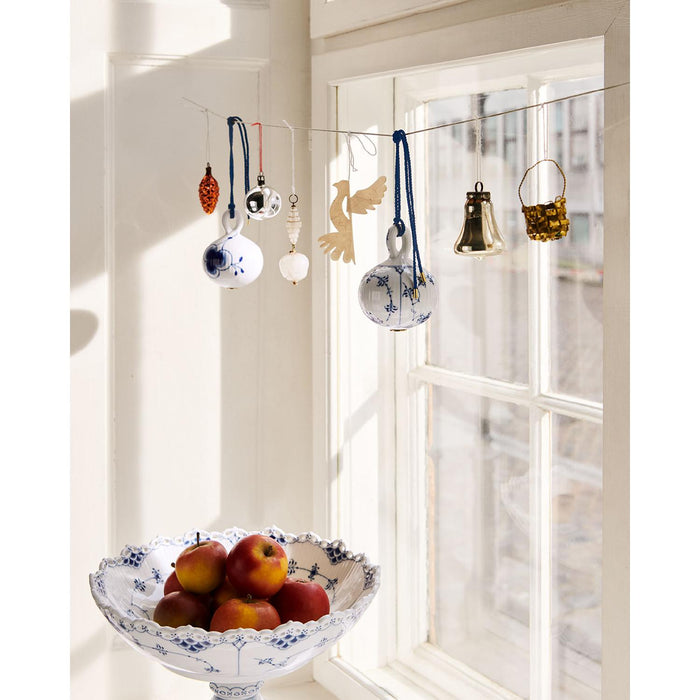 Royal Copenhagen Blue Fluted Plain Christmas Bauble 9,5 cm