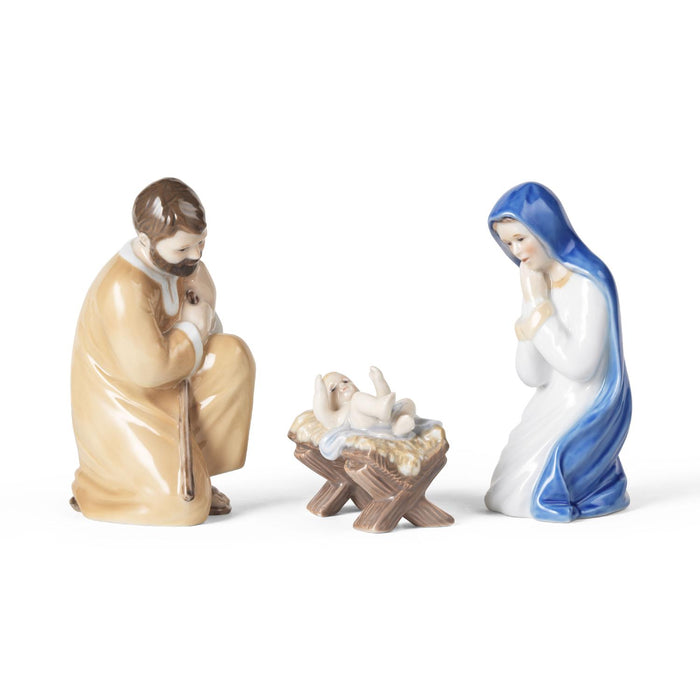 Royal Copenhagen Krippenset, Josef, Maria und Jesuskind, 13 cm, 13 cm, 5,5 cm, 3 Stk.