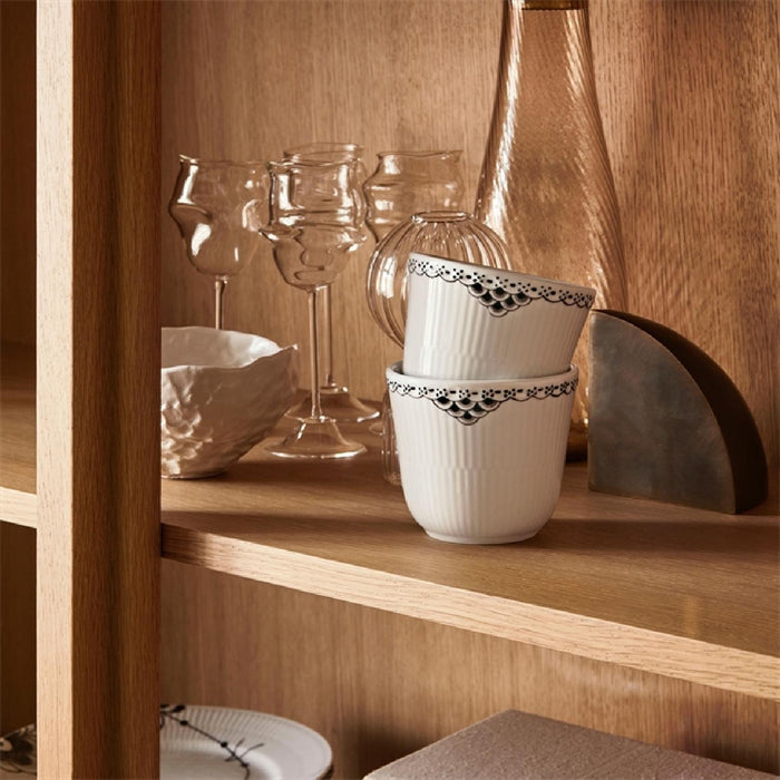 Royal Copenhagen Black Lace Thermo Becher 26cl 2 Stk.