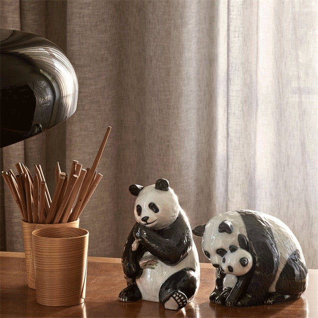 Royal Copenhagen Figurines Panda With Cub 13cm