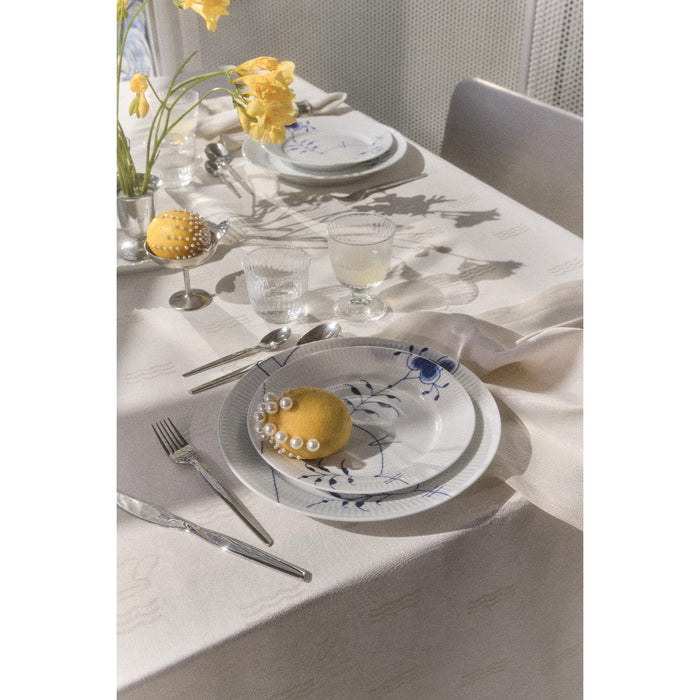 Royal Copenhagen Mega Blau Gerippt Teller, Dekoration 9, Limited Edition, 22 cm