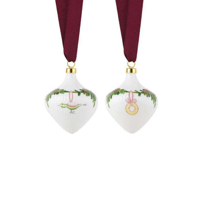 Royal Copenhagen Star Fluted Weihnachtsschmuck-Set 8,6 cm, 2 St.