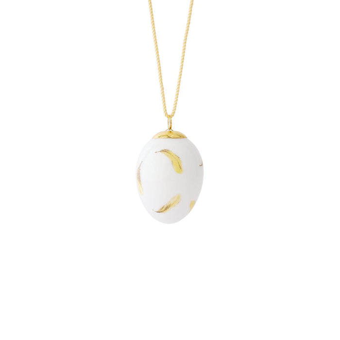 Royal Copenhagen Frühling Ei 2025, Kleine Pirolfedern, 6 cm