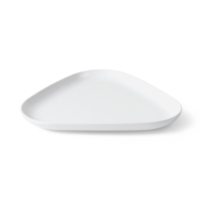 Royal Copenhagen White Fluted Dreiecksschale 23cm