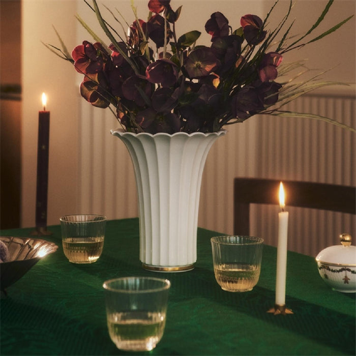 Royal Copenhagen Golden Christmas Weihnachtsvase mit Goldrand 23cm