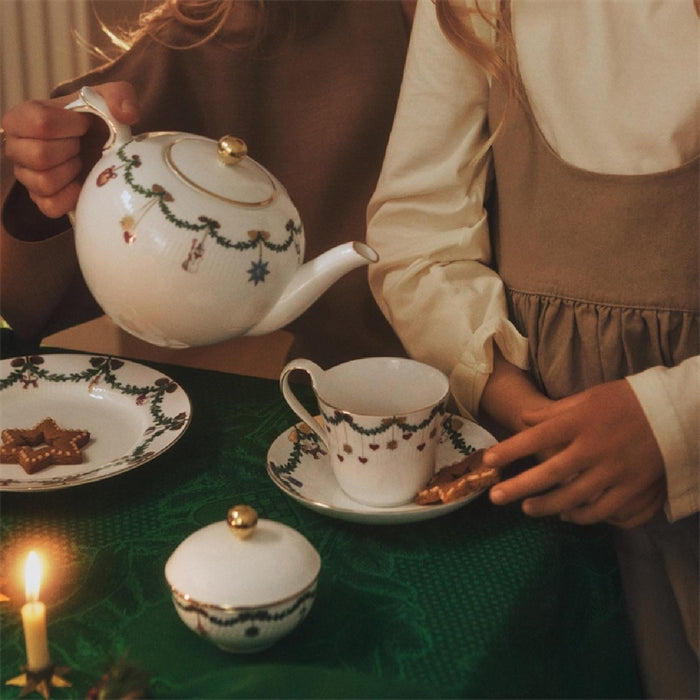 Royal Copenhagen Star Fluted Tischdecke Grün 145x320cm