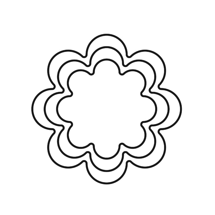 Kaiser Terrassen-Ausstechform-Set 3-teilig 8er Rosette