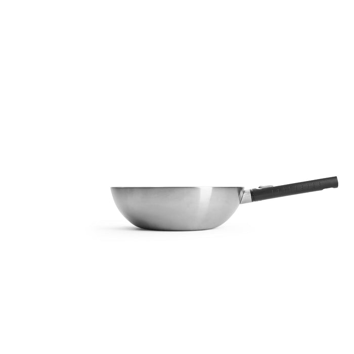 Woll, Logic Steel Wok- und Rührpfanne, Ø 30 cm, 9 cm hoch, mit abnehmbarem Stiel, Induktion