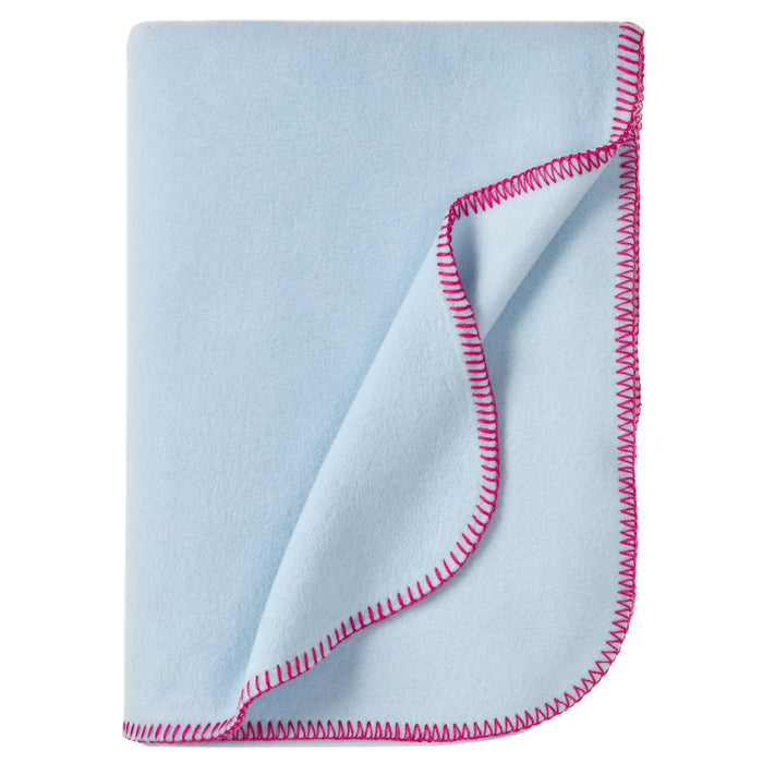 Eagle Products Decke LISSY, 160 x 200 cm, hellblau, Kammstich fuchsia