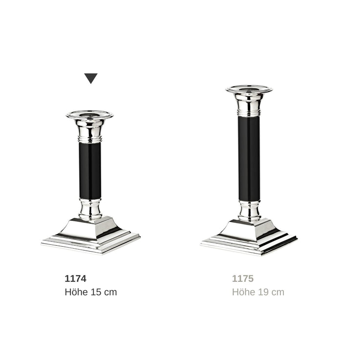 EDZARD Leuchter Lincoln schwarz H 15 cm