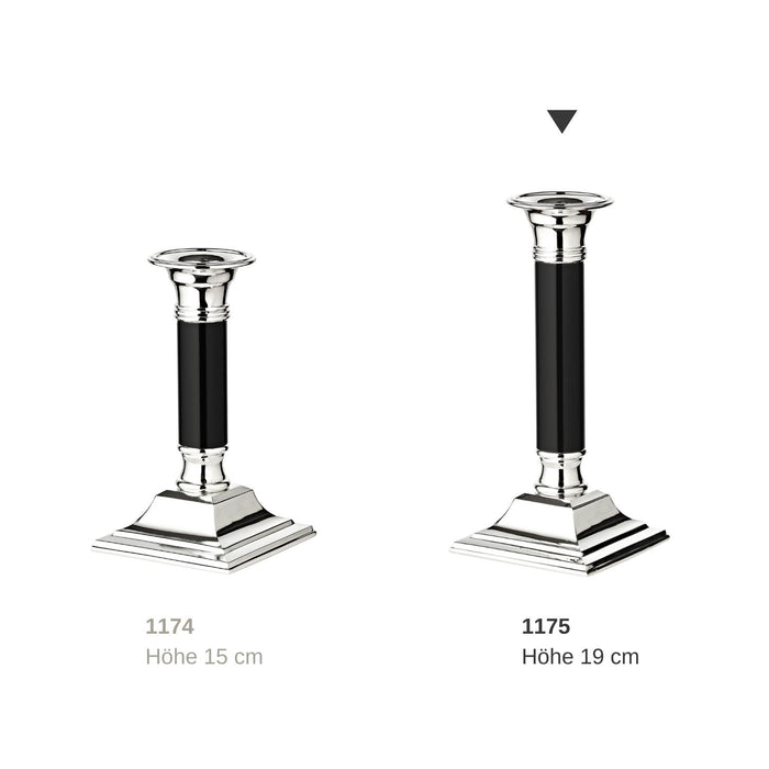 EDZARD Leuchter Lincoln schwarz H 19 cm