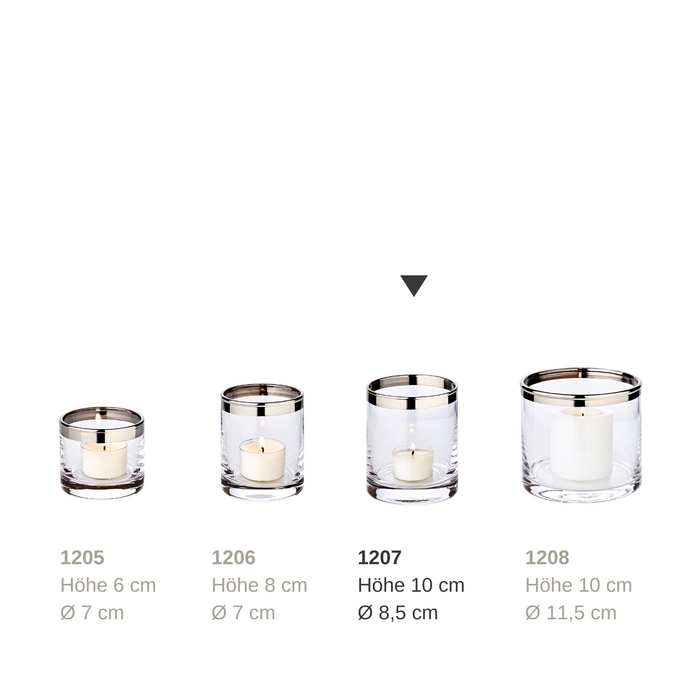 EDZARD Windlicht Molly Ø 8,5 cm H 10 cm