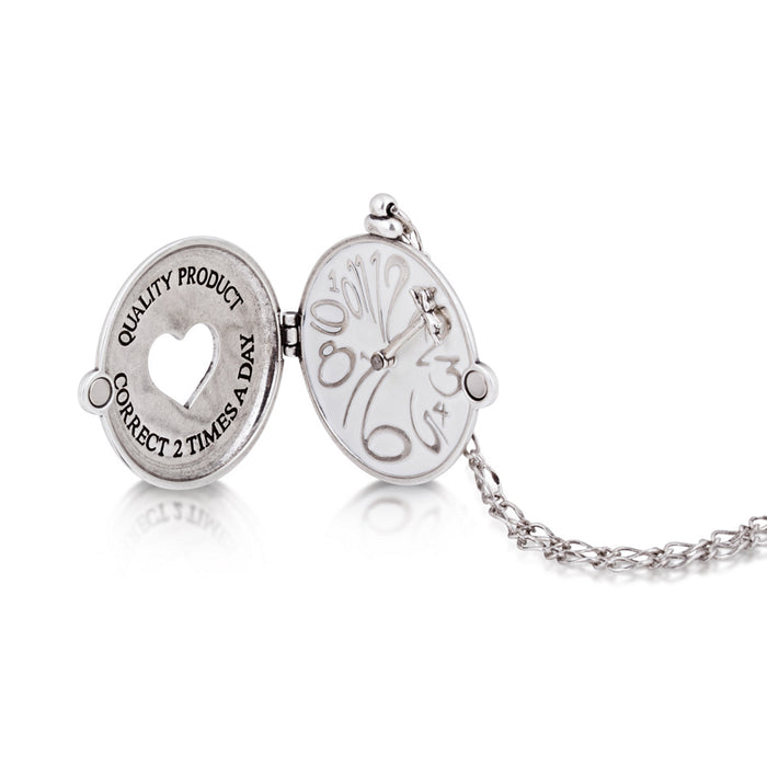 Taschenuhr - Halskette Medaillon Silber