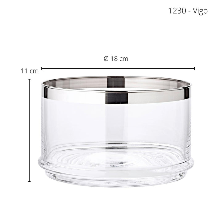 EDZARD Glasschale Vigo H 12 cm, D 18 cm