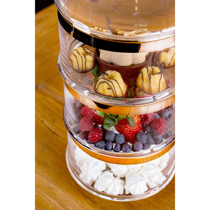 EDZARD Glas Keksschalen Vigo H 40 cm