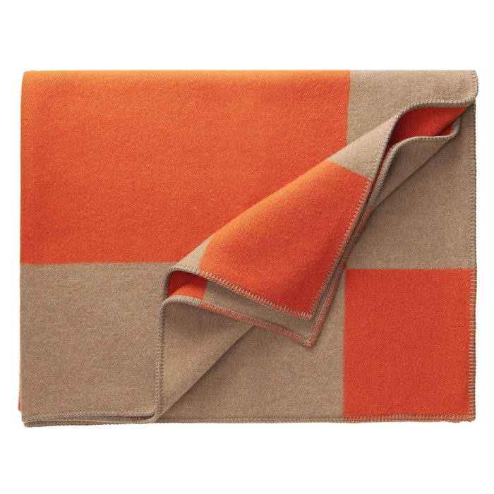 Eagle Products Plaid MANCHESTER, 135x205 cm, orange, natur